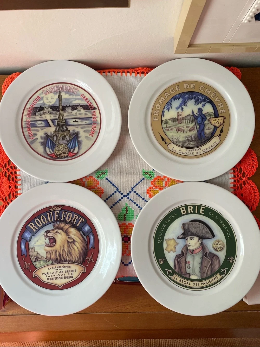Vintage Restoration Hardware French Cheese Plates Set of 4